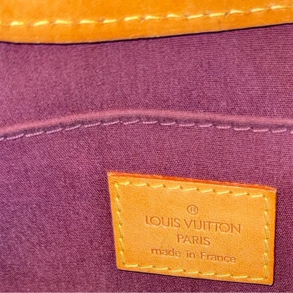 💯AUTHENTIC LOUIS VUITTON ROXBURY AMARANTE VERNIS DRIVE 2WAY SHOULDER BAG/CLUTCH - Picture 6 of 16